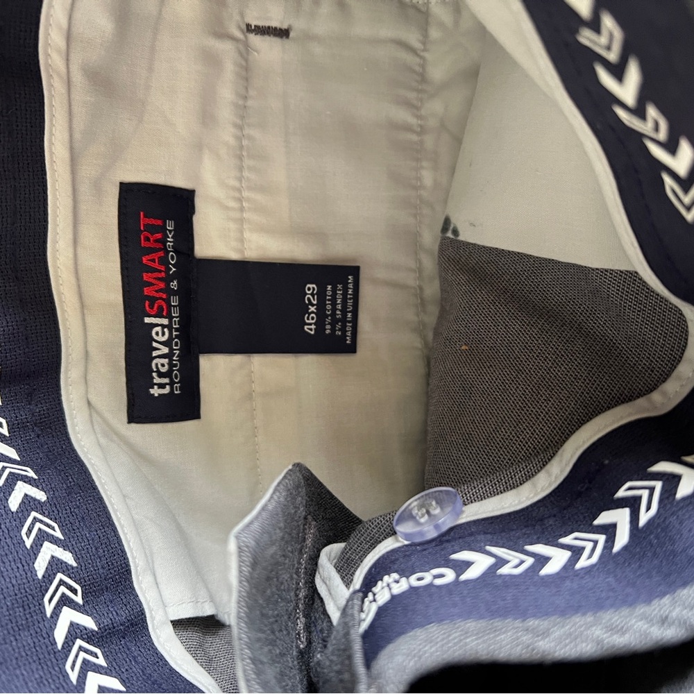 Roundtree & Yorke Gray Chinos 46x29 - Big and Tall